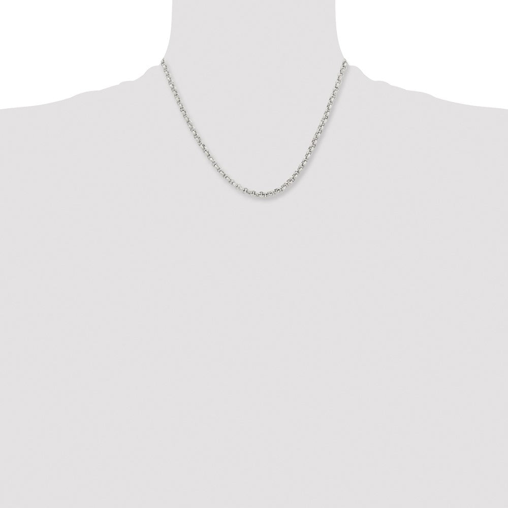 Chisel Stainless Steel Polished and Textured Fancy Rolo Chain