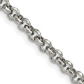 Chisel Stainless Steel Polished and Textured Fancy Rolo Chain