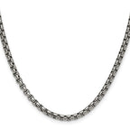 Chisel Stainless Steel Polished 3.9mm Rounded Box Chain