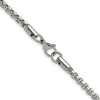 Chisel Stainless Steel Polished 3.9mm Rounded Box Chain
