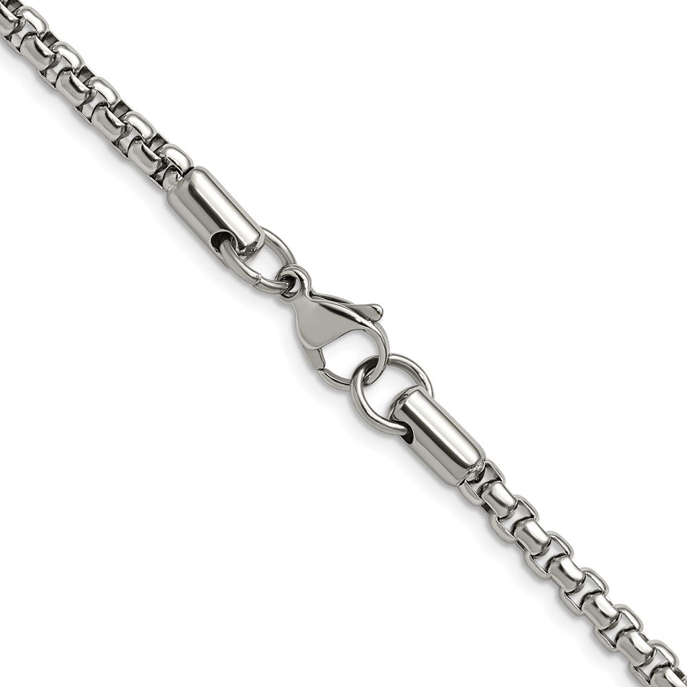 Chisel Stainless Steel Polished 3.9mm Rounded Box Chain