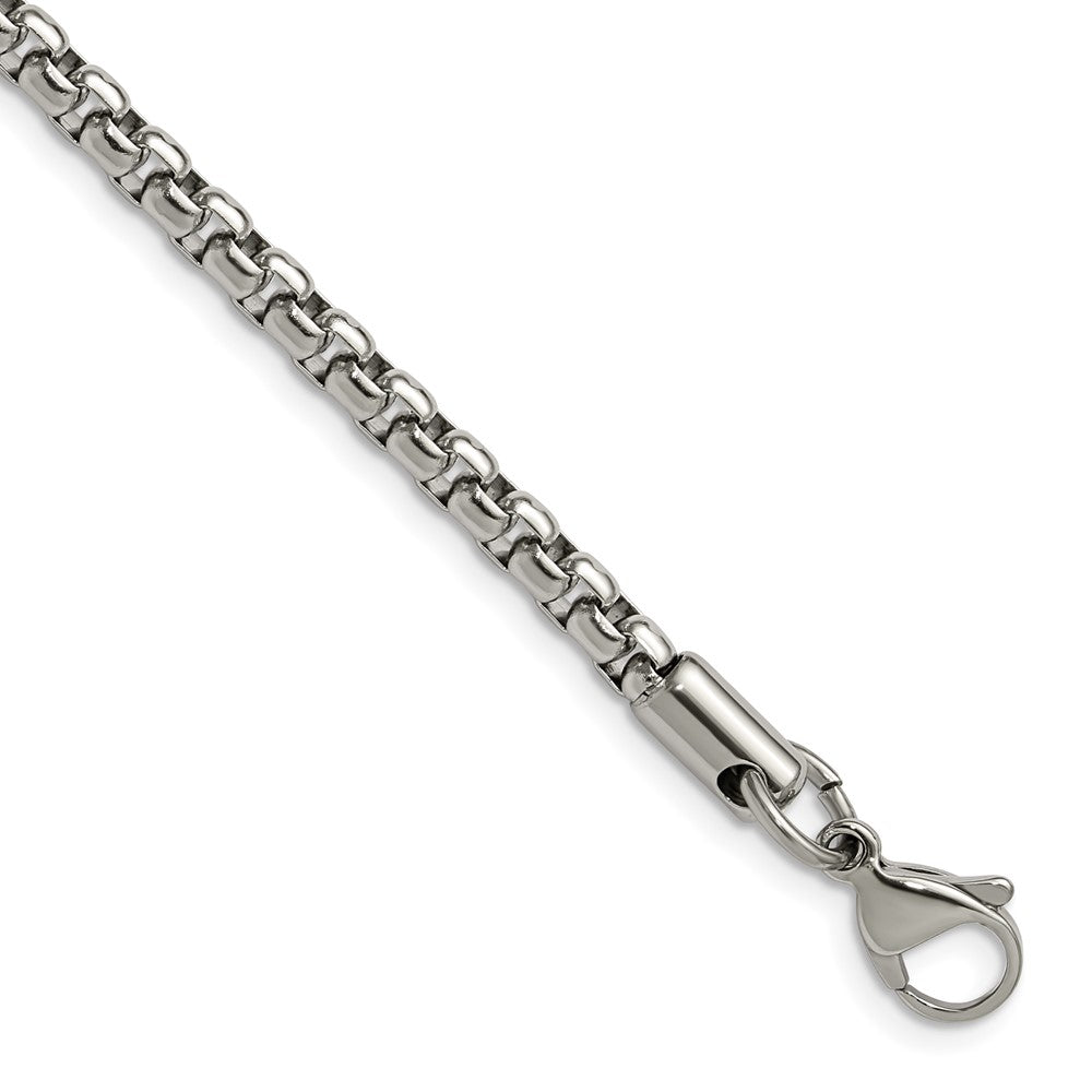 Chisel Stainless Steel Polished 3.9mm Rounded Box Chain
