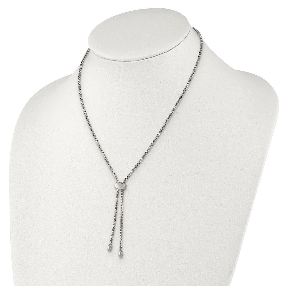 Chisel Stainless Steel Polished Adjustable up to Box Chain Necklace