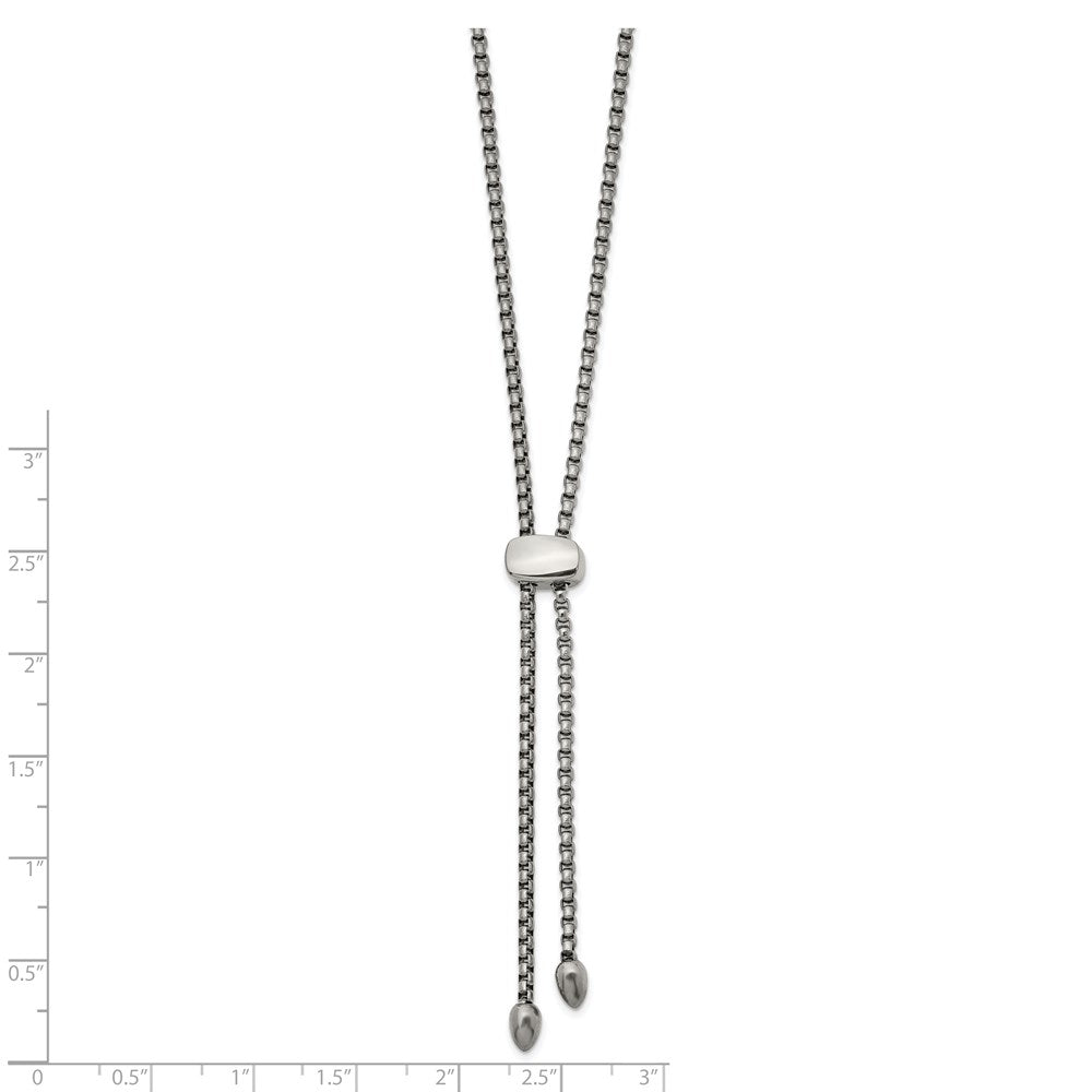 Chisel Stainless Steel Polished Adjustable up to Box Chain Necklace
