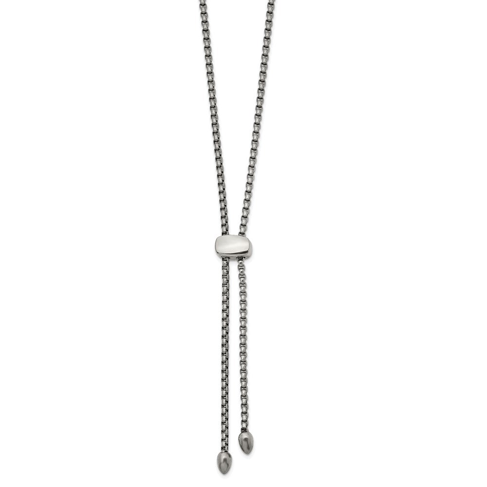Chisel Stainless Steel Polished Adjustable up to Box Chain Necklace