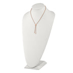 Chisel Stainless Steel Polished Rose IP-plated Adjustable up to Box Chain Necklace