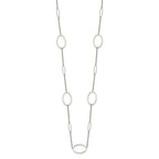 Chisel Stainless Steel Polished Fancy Oval Link Necklace