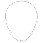 Chisel Stainless Steel Polished Fancy Oval Link Necklace
