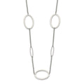 Chisel Stainless Steel Polished Fancy Oval Link Necklace