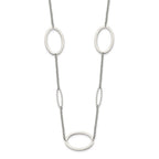 Chisel Stainless Steel Polished Fancy Oval Link Necklace