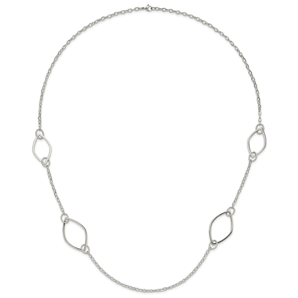 Chisel Stainless Steel Polished Fancy Link Necklace