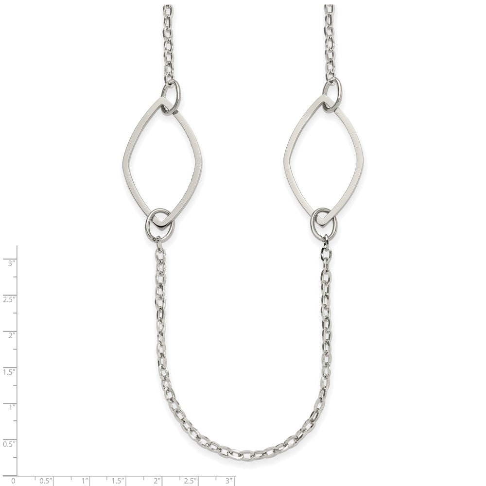 Chisel Stainless Steel Polished Fancy Link Necklace