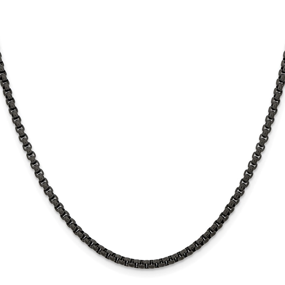 Chisel Stainless Steel Polished Black IP-plated Box Chain