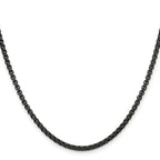 Chisel Stainless Steel Polished Black IP-plated Box Chain