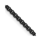 Chisel Stainless Steel Polished Black IP-plated Box Chain