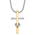 Stainless Steel Gold IP-plated Cross Necklace