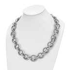 Stainless Steel Polished Fancy Link Necklace