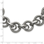 Stainless Steel Polished Fancy Link Necklace