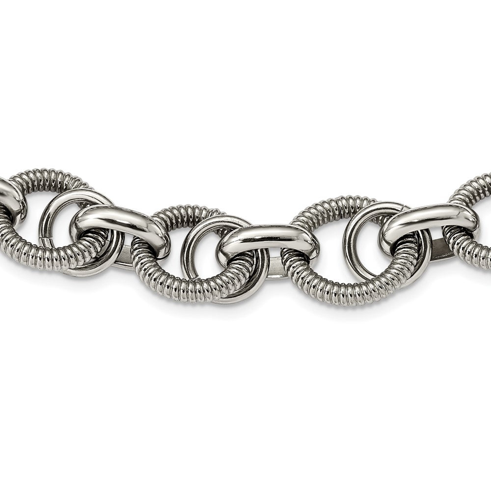 Stainless Steel Polished Fancy Link Necklace