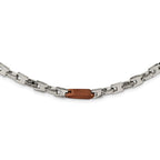 Chisel Stainless Steel Polished Brown IP-plated Necklace