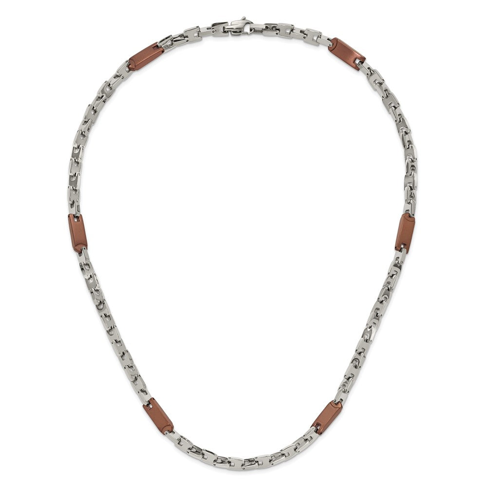Chisel Stainless Steel Polished Brown IP-plated Necklace