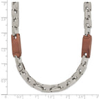 Chisel Stainless Steel Polished Brown IP-plated Necklace