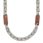 Chisel Stainless Steel Polished Brown IP-plated Necklace