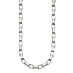 Chisel Stainless Steel Polished Square Link Necklace