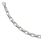 Chisel Stainless Steel Polished Square Link Necklace