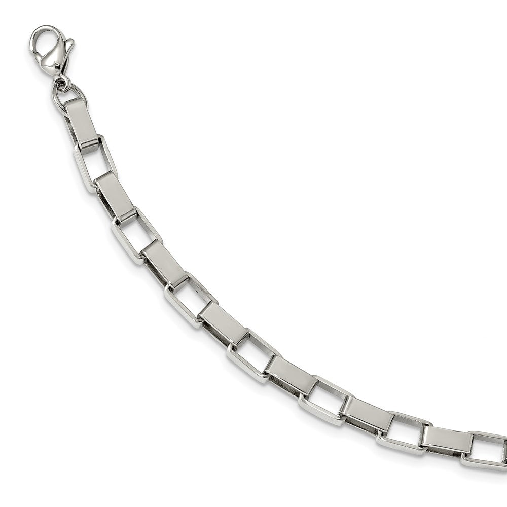 Chisel Stainless Steel Polished Square Link Necklace