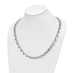 Chisel Stainless Steel Polished Square Link Necklace