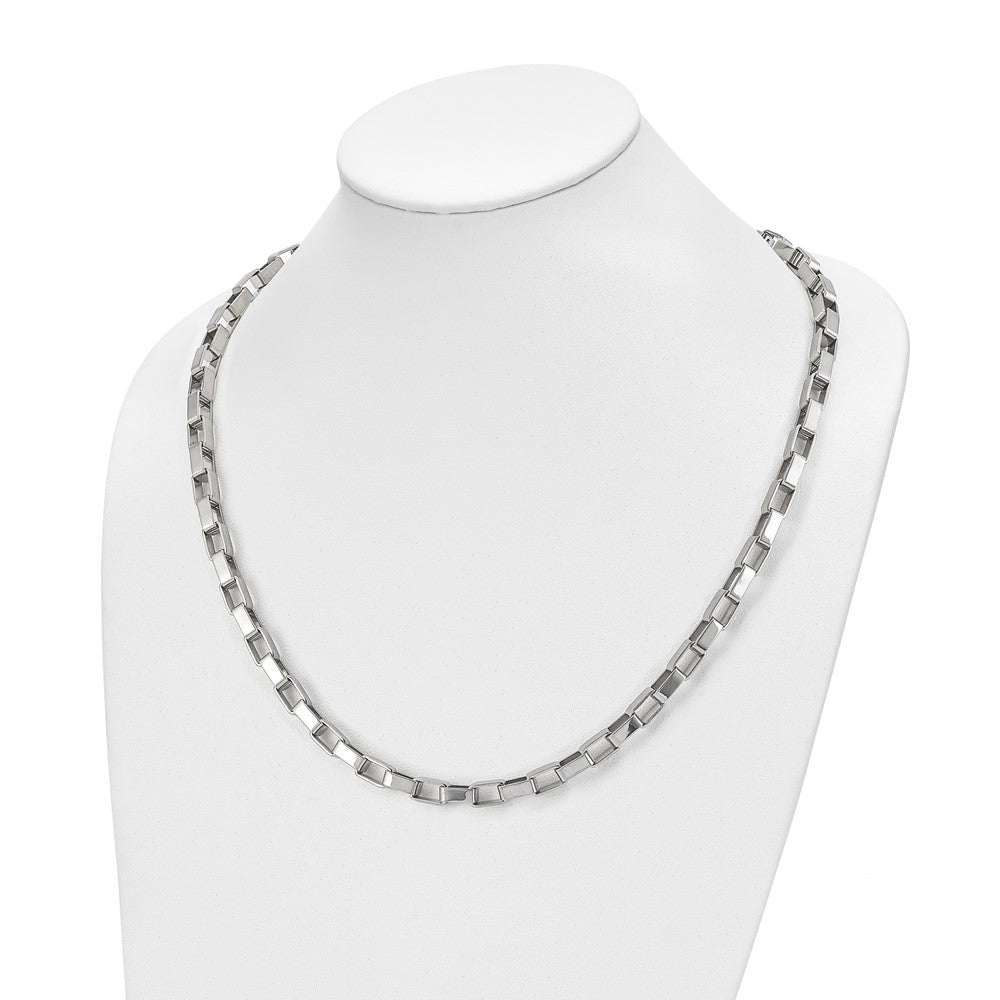 Chisel Stainless Steel Polished Square Link Necklace