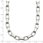 Chisel Stainless Steel Polished Square Link Necklace