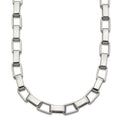 Chisel Stainless Steel Polished Square Link Necklace