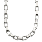 Chisel Stainless Steel Polished Square Link Necklace