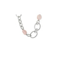 Stainless Steel Rose Quartz Necklace