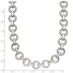 Chisel Stainless Steel Polished 20 inch Circle Link Necklace