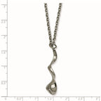 Stainless Steel Fancy Swirl with 2 inch ext Necklace