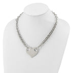 Stainless Steel Polished Heart 20in Necklace
