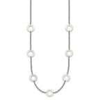 Chisel Stainless Steel Polished Circles 26 inch Necklace