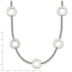 Chisel Stainless Steel Polished Circles 26 inch Necklace