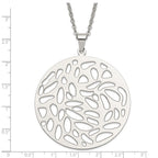 Stainless Steel Fancy Cutout Pendant Necklace