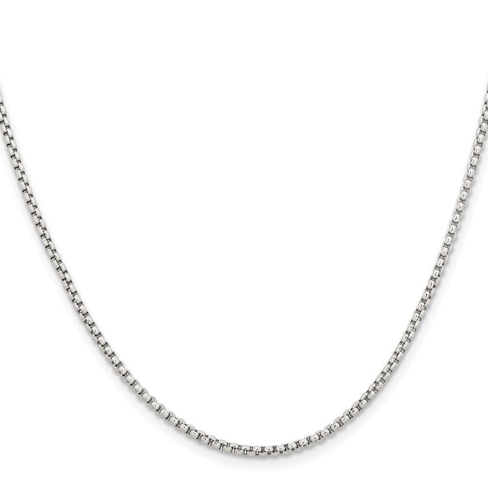 Chisel Stainless Steel Polished 2.2mm Rounded Box Chain