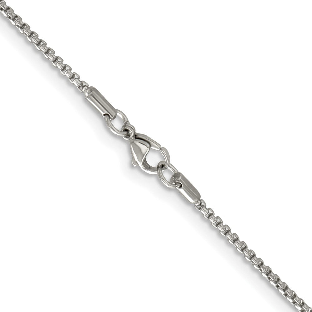 Chisel Stainless Steel Polished 2.2mm Rounded Box Chain
