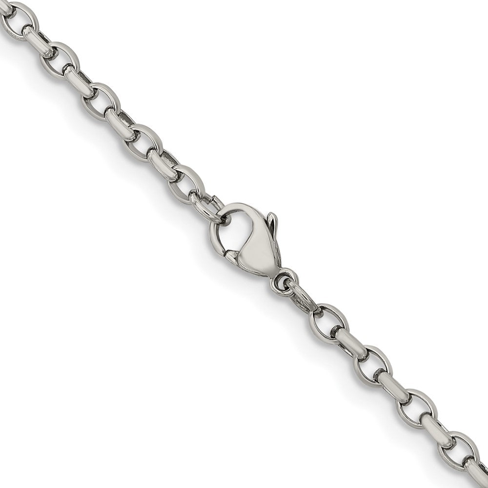 Chisel Stainless Steel Polished 3.2mm Cable Chain