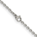 Chisel Stainless Steel Polished Diamond-cut 2.7mm Cable Chain