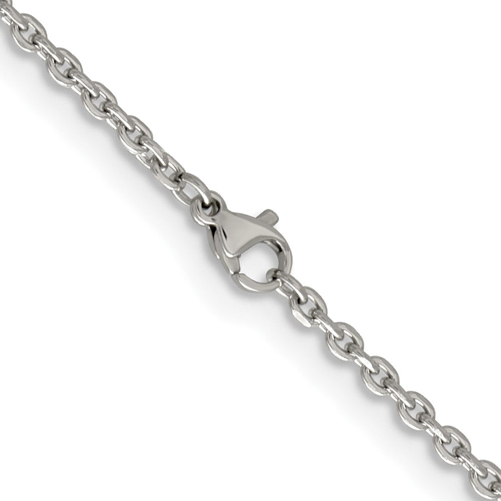 Chisel Stainless Steel Polished Diamond-cut 2.7mm Cable Chain