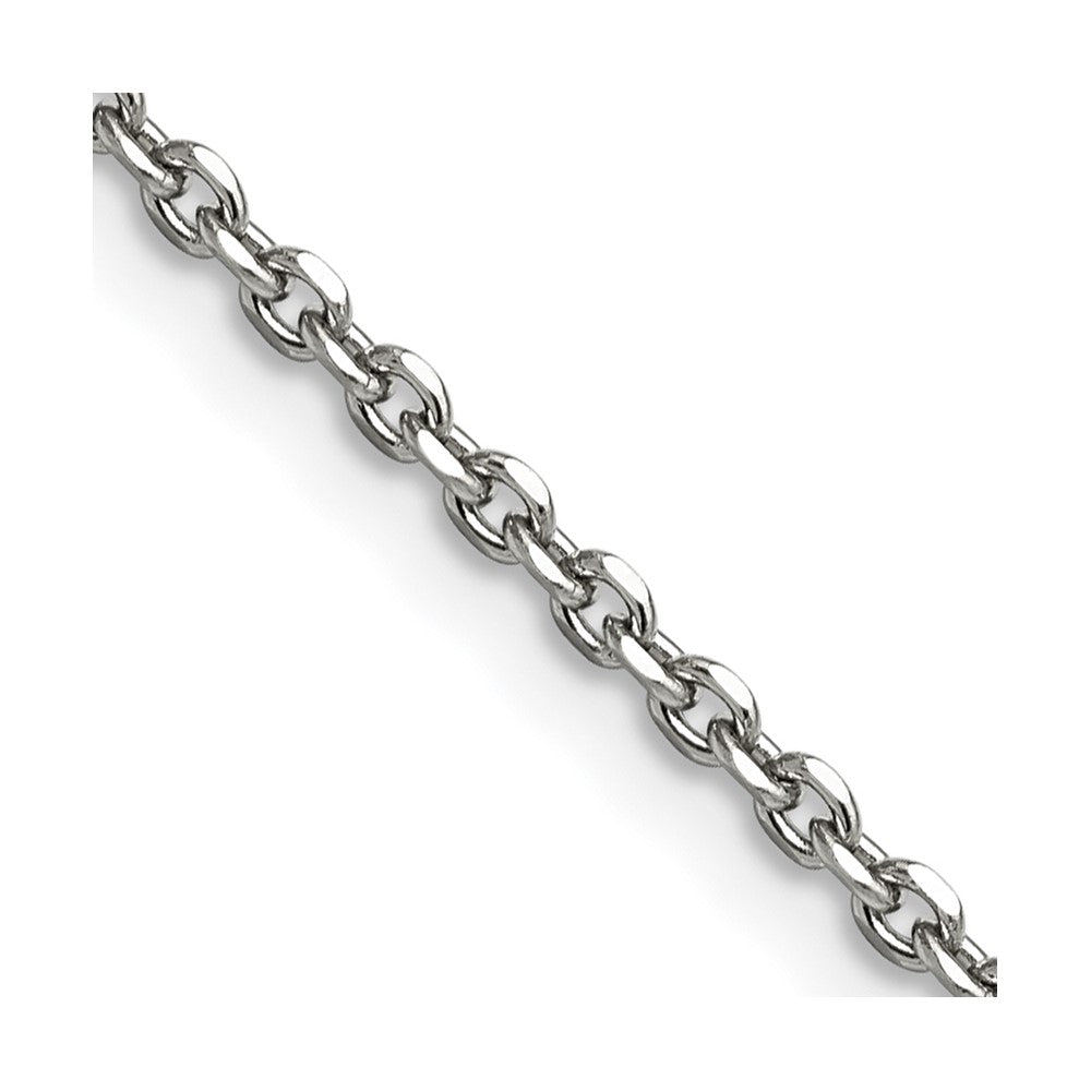 Chisel Stainless Steel Polished Diamond-cut 2.7mm Cable Chain