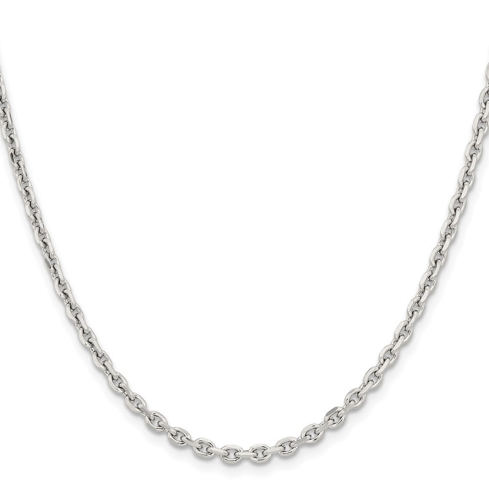 Chisel Stainless Steel Polished Diamond-cut 3.4mm Cable Chain