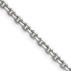Chisel Stainless Steel Polished Diamond-cut 3.4mm Cable Chain